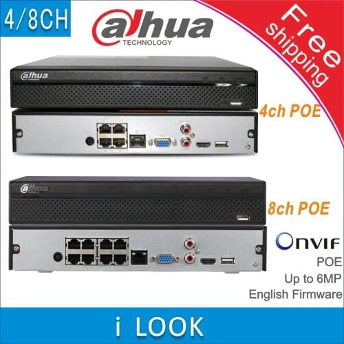 Free shipping Dahua Network Video Recorder NVR2104HS-P replace NVR2104HS-P-S2 NVR2108HS-8P replace NVR2108HS-8P-S2 4/8CH POE NVR
