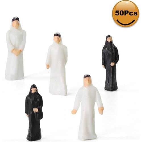 40pcs Model Figures OO Scale Arabian 1:75 Arab People Standing Railway Layout ALB75