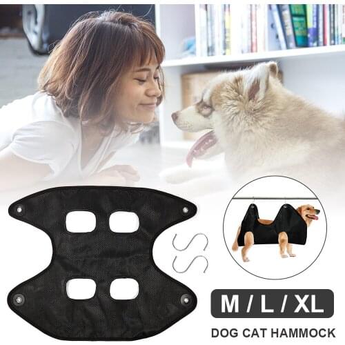 Pet Grooming Hammock Helper Cat Dog Restraint Bags Breathable Hanging Grooming Harness Bag for Bathing Washing Trimming Nail