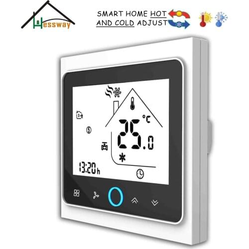 HESSWAY 2pipe 4pipe room thermostat temperature control switch for Optional 24V 90~240V BLACK WHITE