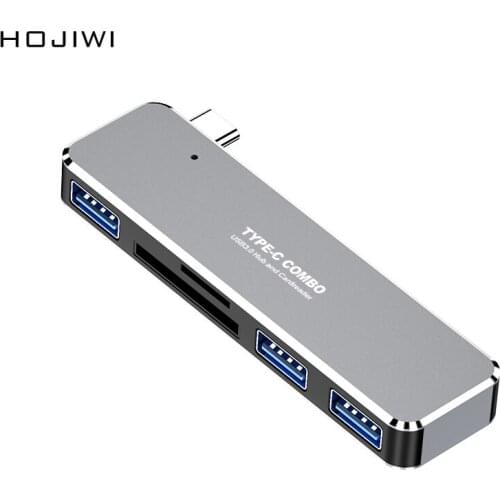 HOJIWI TYPE-C HUB multi-function hub USB C TO HUB docking station laptop USB 3.0 with TF/SD card for Ipad pro hub AA20