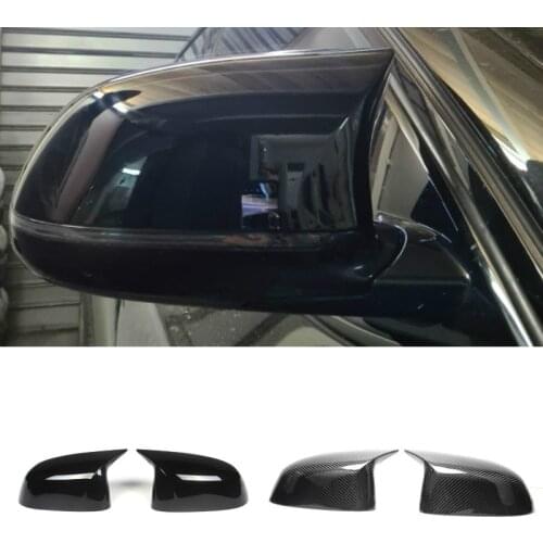 2 Pcs Glossy Balck Cover Auto Rearview Mirror Cap Covers Blind Spot Mirror Fit for BMW 2014-2018 F15 X5 & F16 X6 F26 X4 F25 X3