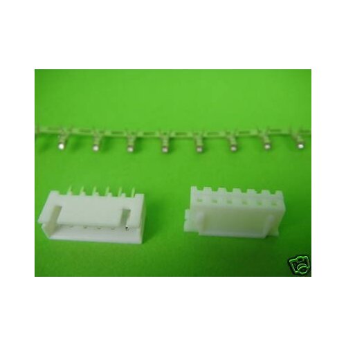 Micro JST Battery Connector Panel CRIMP 6-Pin Male + Female Housing -Pair
