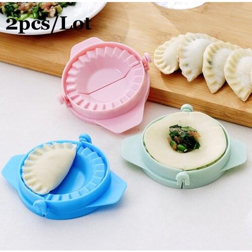 2pcs DIY Multifunction Plastic Ravioli Mould Dumplings Cutter Dumpling Maker Form Wrapper Presser Molds Cooking Pastry Cutter