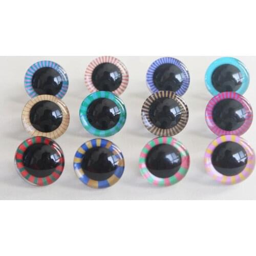 Original design 500pcs 9mm-35mm 3D Colorful crystal eyes Toy pupil eyes + Washer for Diy --X12B-style option