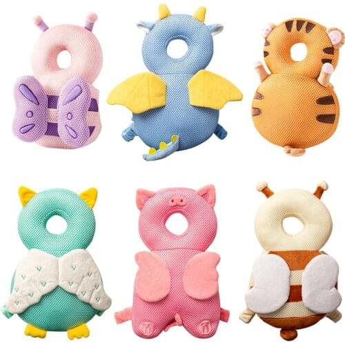 Baby Head Protection Pillow Cartoon Infant Anti-fall Pillow Soft PP Cotton Toddler Children Protective Cushion Baby Safe Care