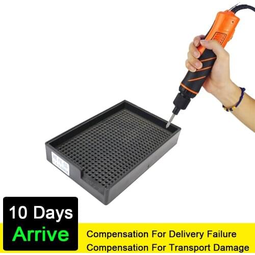 QXR Q-STR 135x90x24mm small black antistatic PP plastic screw storage ESD tray for Screw diameter 1.5-4mm