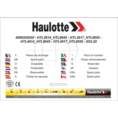 Haulotte Work Platforms [10.2020] Service, Maintenance & Operators Manual, Training & Spare Parts Manual DVD