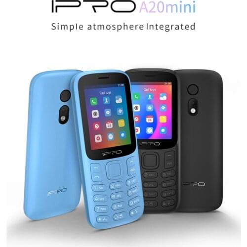 Destaque Telefone IPRO A20Mini 2G Feature Mobile Phone Dual SIM 600mAh Battery with Flashlight GSM Cerlulares Cheap Cell Phone