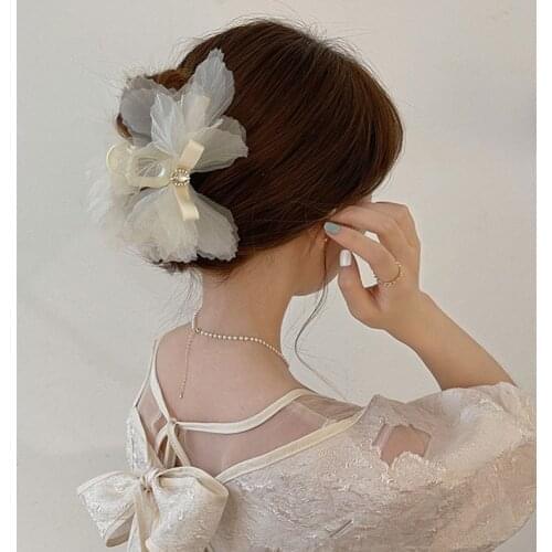 Princess style ~ super fairy temperament hairpin brain spoon grasping clip female Xia Wanghong new shark clip headdress