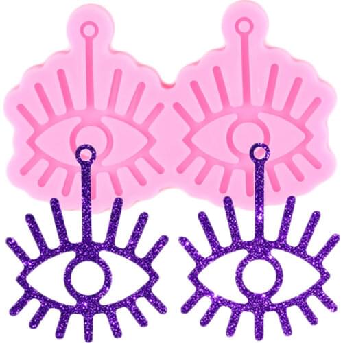 Super Glossy Eyes Earring Mold DIY Epoxy Resin Silicone Mold Jewelry Decoration Keychain Pendant Polymer Clay Mould