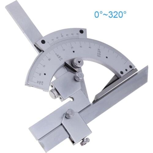 0-320 Degree Precision Goniometer Angle Measuring Finder Ruler Tool Woodworking Measuring Tools Universal Protractor