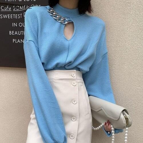 Cropped Sweaters Women Chic Hollow Out Design Harajuku Retro Lovely Girls Knitwear All-match Fall Simple Preppy Ladies Pullover