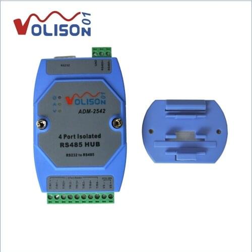 ADM-2542 4-way industrial-grade optically isolated RS485/232 hub 4-port RS485 splitter 1 min 4 sharer repeater 300BPS-115.2KBPS