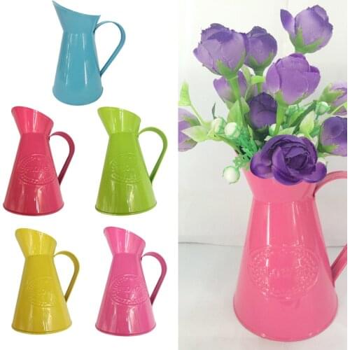 Vintage Metal Jug Vase Flower Jar Wedding Home Table Decor Garden Office Ornament Display Planter Pot Tools