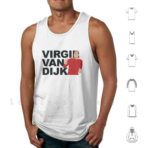 Virgil Van Dijk ( Black ) tank tops vest 100% Cotton Virgil Van Dijk Virgil Vvd Mohamed Salah Sadio Mane Henderson Divock