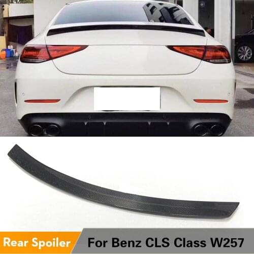 Carbon Fiber Rear Trunk Boot Lip Wing Spoiler for Mercedes-Benz CLS Class W257 2019 - 2020 Carbon Rear Trunk Boot Lip Wing