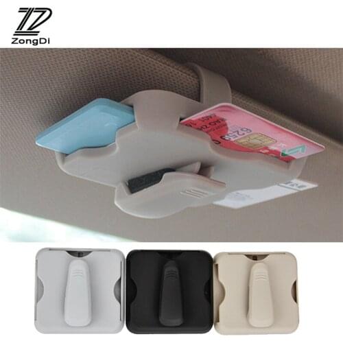ZD 1X Car visor panel card clip Multi-function Storage For BMW e90 e60 e39 Ford focus fiesta ranger Citroen c4 c5 c3 Accessories