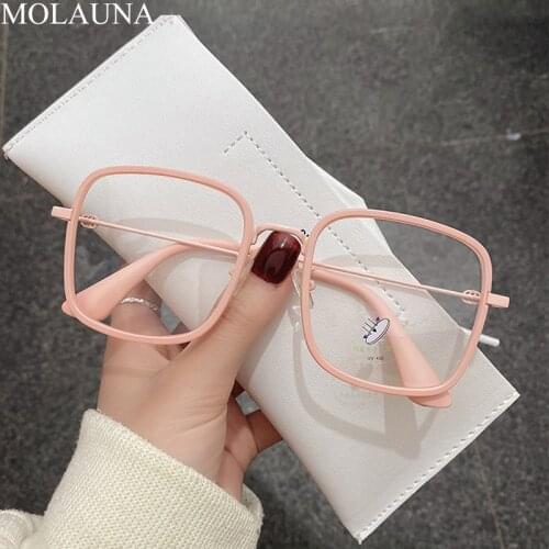 2021 Trends Office Cat Eye Anti Blue Light Oversized Glasses Computer Women Blue Blocking Gaming Big Size Eyeglasses Alloy Frame