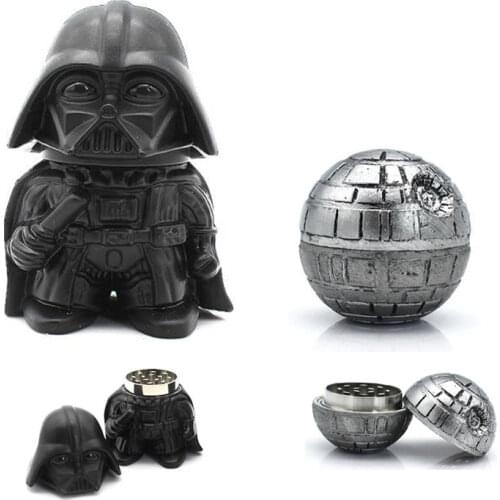 Star Wars Black Warrior Darth Vader / Death Star Metal Zinc Alloy Herb Weed Grinder Hand Tobacco Spice Crusher Smoking Tools
