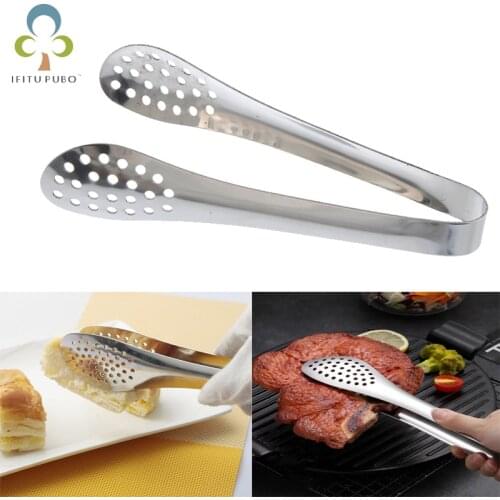 1PC Multifunction Stainless Steel Food Tongs Non-stick BBQ Kitchen Cooking For Cake Steak Serving Utensil Kitchen Tool ZXH