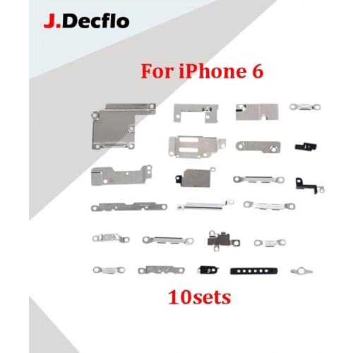 JDecflo 10Sets Inner Accessories For iPhone 6 Plus 6S 6G 6P Inside Small Metal Parts Holder Bracket Shield Plate Set Kit Repair