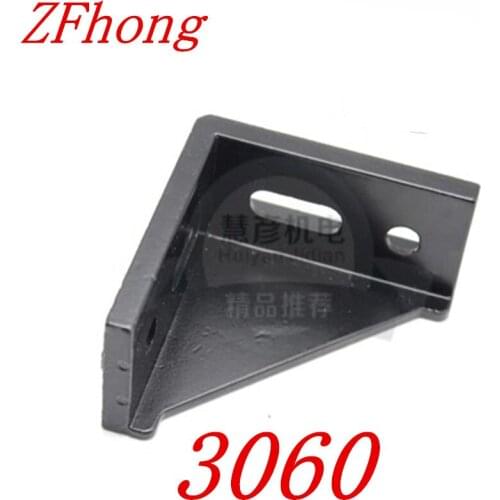 10pcs 3060 Black Corner Angle L Brackets Connector Fasten Fitting Long Hole for Aluminum Profile 3060 30x60