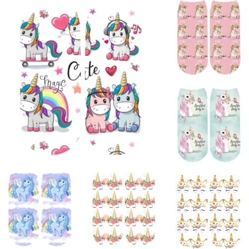 2020 Fashion 3D Print Socks Women Ankle Socks Cartoon Animal Unicorn 3D Printing Sock Art Socks For Women