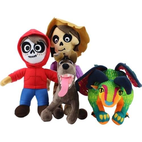 4styles Movie Plush Toys New Coco Miguel Hector Plush Stuffed Soft Doll Toys Cute Gifts For Kids Baby Gifts