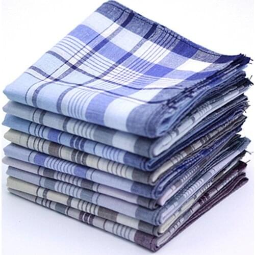 5Pcs Multicolor Plaid Stripe Men Pocket Squares Business Chest Towel Pocket Hanky Handkerchiefs Hankies Scarves 100% Cotton