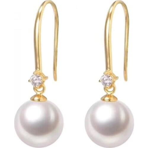 >>>>noble jewelry 18K 11-12 MM natural tahitian SouthSea akoya Pearls earrings