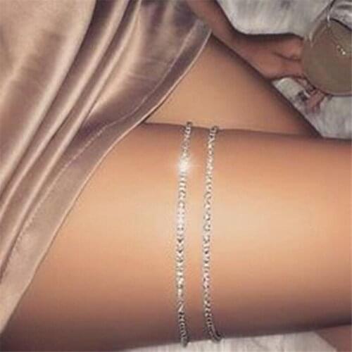 Fashion hot sale Rhinestone womens leg chain night show shining crystal exquisite luxury leg chain jewelry