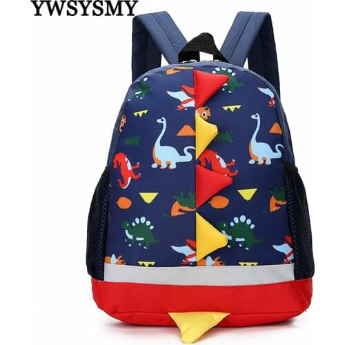 Children School Bags Cute Cartoon Dinosaur Print Kids Bags Kindergarten Preschool Backpack for Boys Girls Baby School Bags