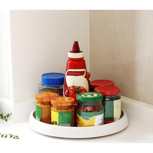 Home Rotating Condiment Storage Rack Excellent quality Rotating chassis Kitchen Storage Tray Kitchen Rotating Spice Rack