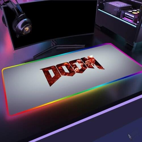 RGB Gaming Mouse Pad Gamer Doom Mousepad Backlit Gamers Accessories Pc Gamer Complete Varmilo Rug Gaming Keyboard for Compass