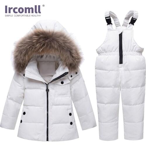 Ircomll Russia Winter Childrens Clothing Sets Boys clothes for new years Christmas Boys Parka Kids Jackets Coat Snow Wear