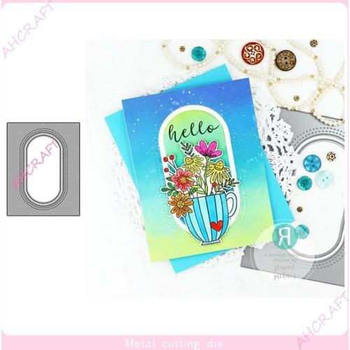 Background Frame Metal Cutting Dies for DIY Scrapbooking Photo Album Decorative Embossing Paper Card Crafts Die 2021