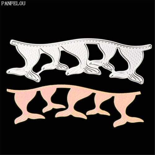 PANFELOU The whales tail metal craft paper die cutting dies for Scrapbooking/DIY Easter wedding Embossing mould cards