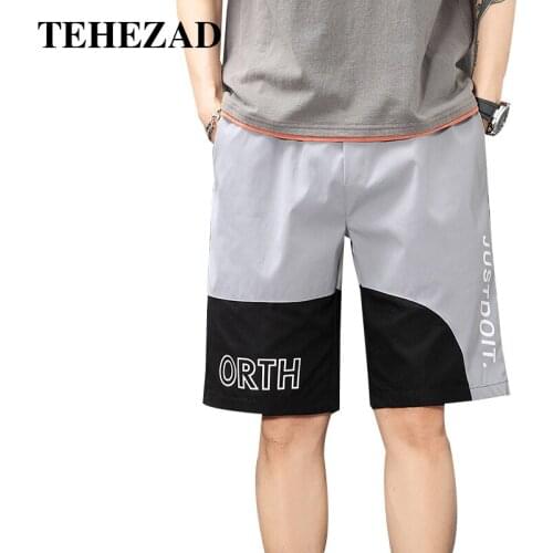 Mens Shorts 2021 Summer Shorts Casual Pants Black and White Color Matching Beach Pants Large Size Shorts Quick-Drying Shorts