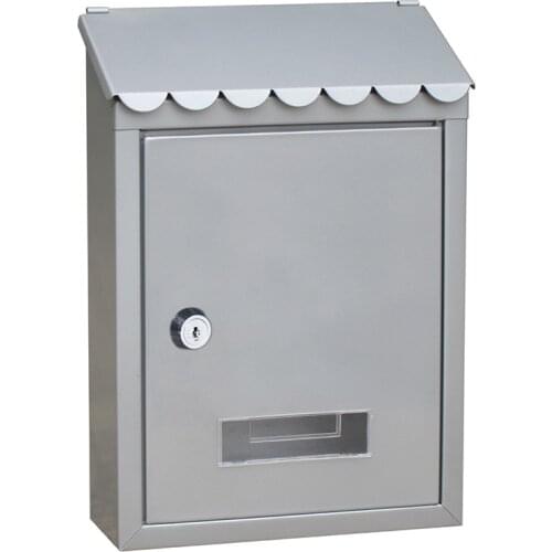Outdoor Lockable Metal Mailboxes Wall Mounted Mail Box Bucket Post Letter Boxwith Key For Home Garden Decoration Garden Supplies