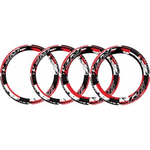 A set of 4pcs Thick Edge Outer Rim Reflective Sticker Stripe Wheel Decals Fit for YAMAHA R6 r6
