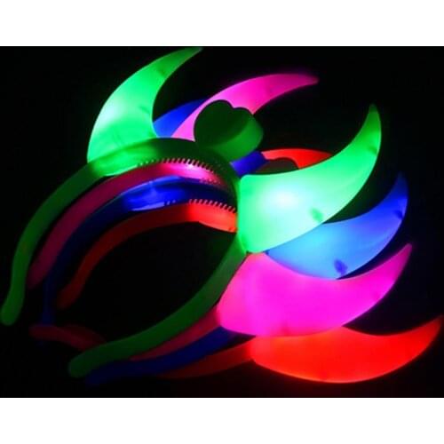 Plastic Premium LED Flashing Headband Eco-Friendly Hair Band Glowing Headwear Accessories