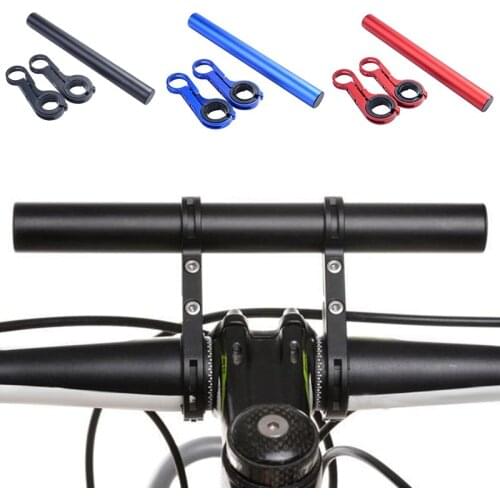 Portable Double Mountain Bike Handlebar Extender Alloy Bicycle Expander Speedometer Mount Headlight Flashlight Lamp Holder