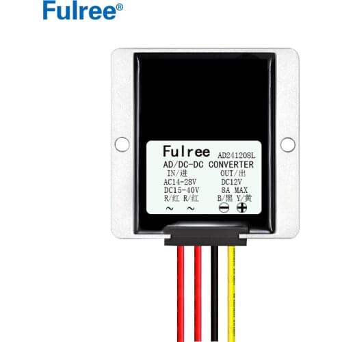 24VAC to 12VDC 8A10A Converter 24V AC 14-28V DC 15-40V to DC 12V Car Power Regulator Transformer Module for CCTV Monitoring