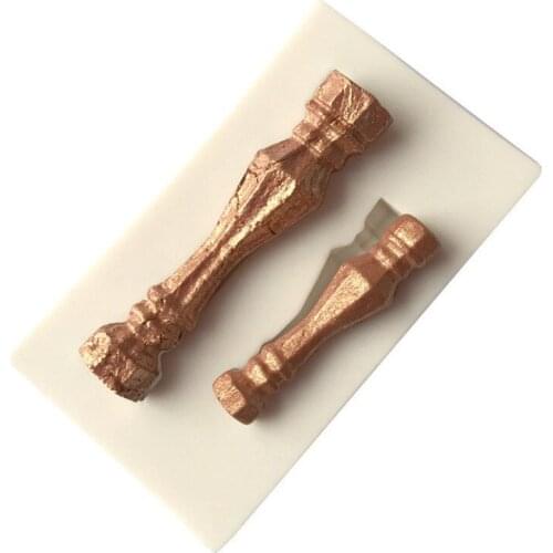 Rome Pillar Shape Fondant Cake Silicone Mold Candy Chocolate Molds Embossed Decoration Pudding Mould DIY Kitchen Baking Tools