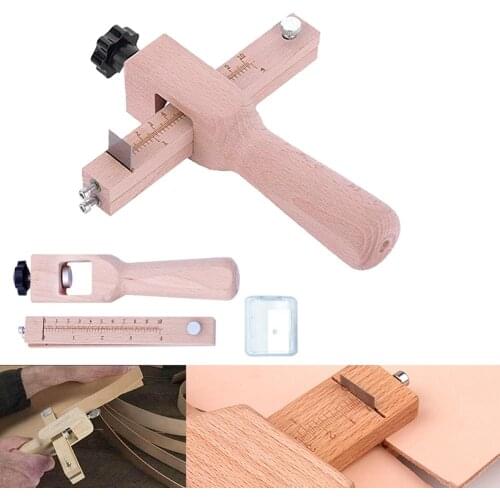 Hand Tool Leather Strip and Strap Cutter Craftool Leather DIY 4" with 5 Pcs Blades