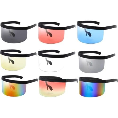 Unisex Face Shield Sunglasses Goggles Guard Mirror Sun Visor Hat Glasses Shades
