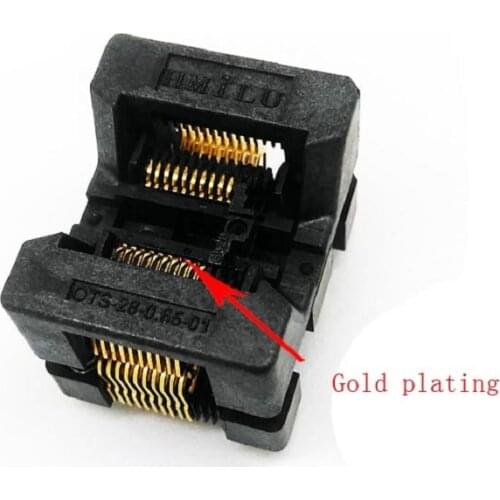TSSOP20 SSOP20 burn in Socket pin Pitch 0.65mm IC Body Width 4.4mm IC test Adapter ssop-20(28)-0.65 burn in socket ZIF adapter