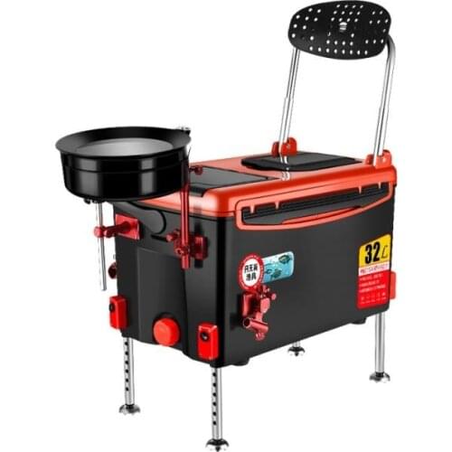 Thickened heat preservation multi-functional fishing box 9-gear adjustable fishing gear 36 l fishing box anti-oxidation