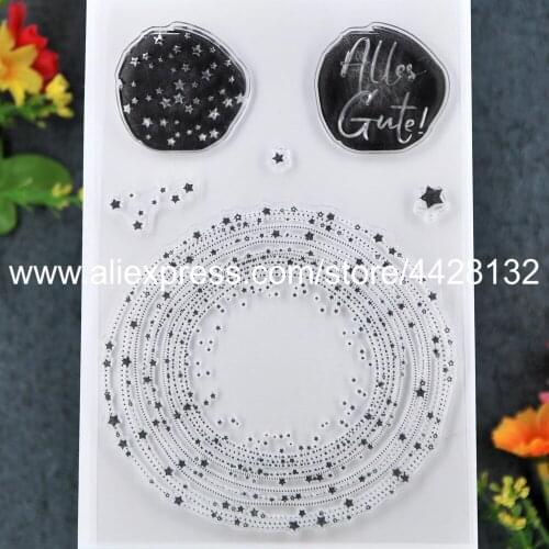 Star Wreath Scrapbook photo cards rubber stamp clear stamp transparent stamp 2012127